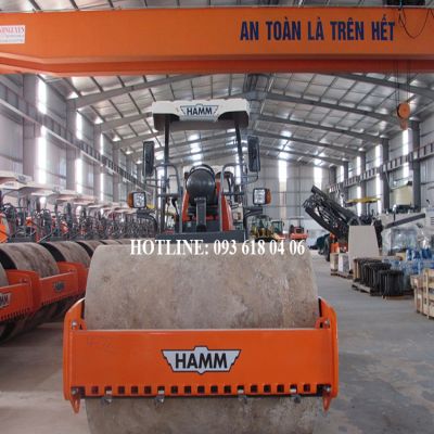 Lu rung Hamm 3410, xe lu rung Hamm một bánh thép, tự trọng 10,7 tấn, mới 100%, sản xuất Đức